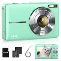 Câmera Digital Lecran FHD 1080P 44MP com Zoom 16x - Verde Claro