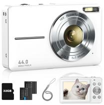 Câmera digital Lecran FHD 1080P 44MP Zoom 16X Kids Pearl White