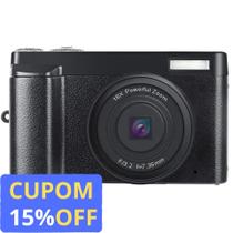 Camera Digital Melcam Vintage Retrô Filmadora 4k Sd 32gb Preto, wifi