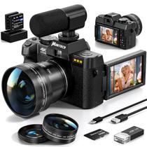 Câmera digital Monitech 48MP 4K Video Vlogging 180 Flip