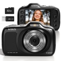 Câmera digital NBDDIGITAL True 4K 64MP Vlogging 16X Zoom 120g