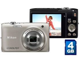 Câmera Digital Nikon Coolpix S3100 14MP LCD 2,7 - Zoom Óptico 5x / Filma em HD / Cartão 4GB