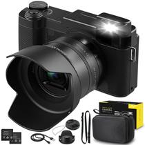 Câmera digital novzzovaz 5K 64MP com zoom óptico de 5X e bolsa