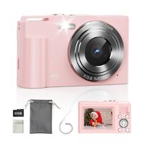 Câmera digital OEDIM FHD 1080P Kids com zoom 16X 32GB rosa