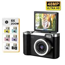 Câmera Digital Retro Com Zoom Tela Flip Para Selfie Portátil