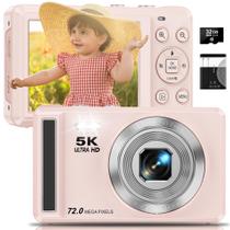 Câmera digital Ruwaqart 5K 72MP UHD para fotografia infantil