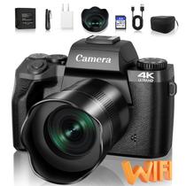 Câmera Digital Saneen W05 64MP 4K WiFi - com Cartão SD de 32GB