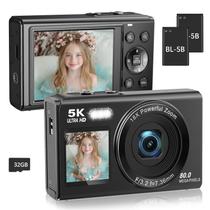 Câmera digital Saneen X9 80MP 5K de tela dupla WiFi Vlogging