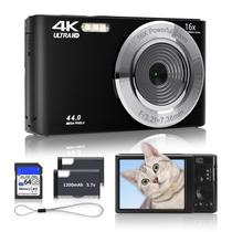 Câmera digital SMARTKLIK 2024 4K 44MP com zoom 16X e cartão SD de 64GB