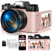 Câmera Digital SMARTKLIK 5K 75MP WiFi Tela Flip de 3"