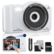 Câmera digital SMARTKLIK 75MP 4K com tela sensível ao toque WiFi com 32GB SD