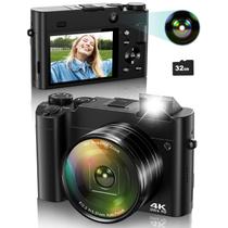 Câmera Digital ToaSuite 4K 64MP com Foco Automático - Ideal para Vlogging