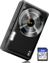 Câmera digital UIKICON 4K 44MP Kids com cartão SD de 32GB X3-Black1