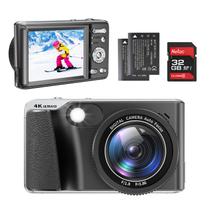 Câmera Digital Weochi 4K 48MP - com Flash, Zoom 18x e Cartão SD de 32GB