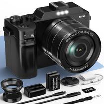 Câmera digital Yatao 4K 64MP WiFi com lente grande angular e macro de 64GB