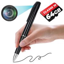 Câmera Disfarçada Caneta + 64GB Escuta Gravador de voz e video Filma HD Secreta escondida Z26 Câmera Disfarçada Caneta + 64GB Escuta Gravador de voz e video Filma HD Secreta escondida Z26