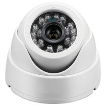Camera Dome Ccd Infra Vermelho 24 Leds 20Mts Linha 3,6Mm Branca