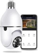 Câmera Dome Lâmpada Espia Wifi 1080p Audio Ptz 360 Micro Sd - Dura Well