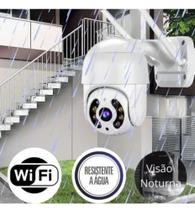 Câmera doméstica wi-fi rotativa visão noturna com infravermelho sensor de movimento a prova d,água