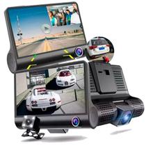 Câmera Dupla Veicular Segurança Carro Hd 3 Cameras Interna Externa