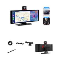 Câmera DVR Develuck De 10,26 Polegadas 4K Frontal 1080P Traseira Controle De Voz WiFi Lente Dupla FM