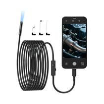 Câmera Endoscópica De Lente Dupla Para iPhone, iPad, Android, iOS, Tipo-C, Com Luz LED, Inspeção