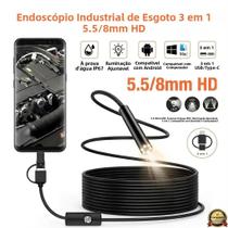 Câmera Endoscópica Mini À Prova d'Água 1MP Com Iluminação LED USB Tipo-C Para Android 8 Inspeção De Câmera Endoscópica Mini À Prova d'Água 1MP Com Iluminação LED USB Tipo-C Para Android 8 Inspeção De