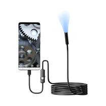 Câmera Endoscópica Tipo C À Prova d'Água 7.0MM LED Ajustável Android Flexível Inspeção Borescope