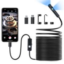 Câmera endoscópica TLMUSE 1920P Boroscópio de lente dupla IP67 10m