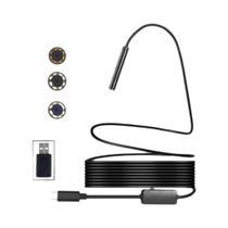 Câmera Endoscópica USB Tipo-C Flexível 5.5mm Inspeção Boroscópio Cabo De 1M 2M 3M 5M 10M Para