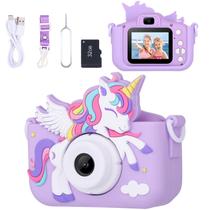 Câmera Envyvip Unicorn Toys X5 para crianças e meninas de 3 a 8 anos, roxa Câmera Envyvip Unicorn Toys X5 para crianças e meninas de 3 a 8 anos, roxa