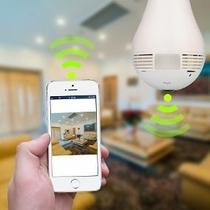 Câmera Espiã Formato De Lampada 360º Wifi Panorâmica V380!