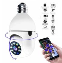 Camera Espia Segurança Lâmpada Visão de 360 Wifi