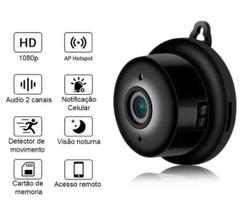 Câmera Espiã Wi Fi Gravador de Voz HD Monitoramento + NF Câmera Espiã Wi Fi Gravador de Voz HD Monitoramento + NF