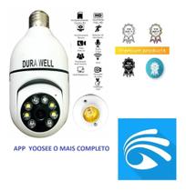 Camera Espian Segurança Lampada Panoramica Wifi1080 360 Grau