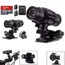 Câmera Esportiva Para moto Ciclista Bike Capacete 256gb Action F9