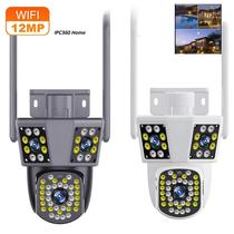 Câmera Externa 6K 12MP WiFi Com Zoom 8X, Rastreamento De Movimento Por IA, PTZ, Vídeo 4K, À Prova