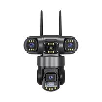 Câmera Externa À Prova d'Água WiFi Bluetooth 15MP HD Visão Noturna Áudio Bidirecional Vigilância Por