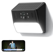 Câmera externa Cinnado, sem fio, 2,4 G, 2K, câmeras solares de parede para segurança doméstica com detecção de movimento AI, à prova d'água, luz ativada por movimento, sirene, armazenamento em nuvem/SD, compatíveis com Alexa, S2