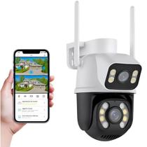 Camera Externa Ip a Prova D'água Wifi Dupla 2 Em 1 com Visao Noturna C/ Infravermelho YOOSEE