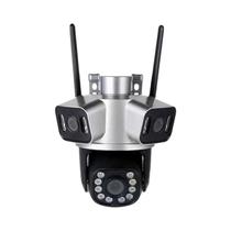 Câmera Externa WiFi 6K 12MP 3 Lentes AI Motion Tracking Zoom PTZ 4K Vigilância Por Vídeo ICSEE