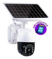Camera Externa Wifi Energia Solar Ip66 Visão Noturna Icsee + CARTAO SD ICSEE
