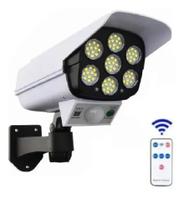 Câmera Falsa Refletor Luminária Energi Solar Sensor Presença