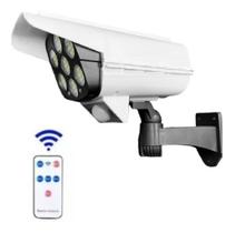 Câmera Falsa Refletor Solar Sensor Presença Segurança Ladrão