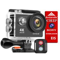 Câmera Filmadora Eken H9R 4K Wi-Fi Estabilizador de Imagem Controle Remoto Sport Ação Full HD Moto Bike
