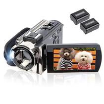 Câmera Filmadora Kicteck Full HD 1080P 24MP 16X Zoom com LCD 3.0, Rotação 270 e 2 Baterias