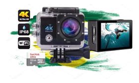 Camera filmadora Pro sport ultra hd a prova dágua