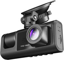Câmera Filmadora Veicular Full Hd Dvr 3 Lentes Visor Carro 3 Canais Hd 1080 - BR