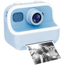 Camera Fotografica Infantil Impressão De Fotos Instantanea Videos Jogos Cores Rosa Azul