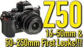 Camera fotografica Nikon Z50 kit com lentes DX16-50 e DX 50-250